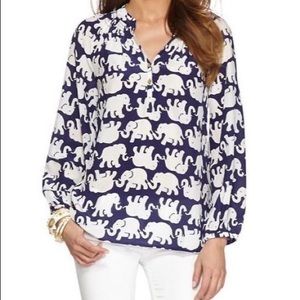 Lilly Pulitzer Elsa Tusk in Sun elephant top